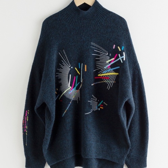 &Other Stories Navy Sweater - Picture 2 of 8